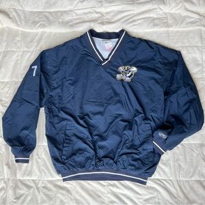 Men's Rawlings Vintage Navy V-Neck Pullover Windbreaker Jacket
